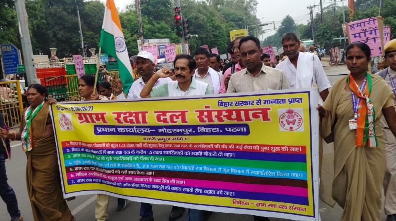 On September 19, the Gram Raksha Dal will again take out a march in Patna news in hindi