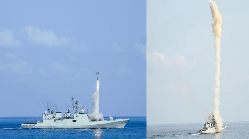 Indian Navy fired several anti-ship missiles in Arabian Sea News In Hindi Indian Navy fired several anti-ship missiles in Arabian Sea News In Hindi