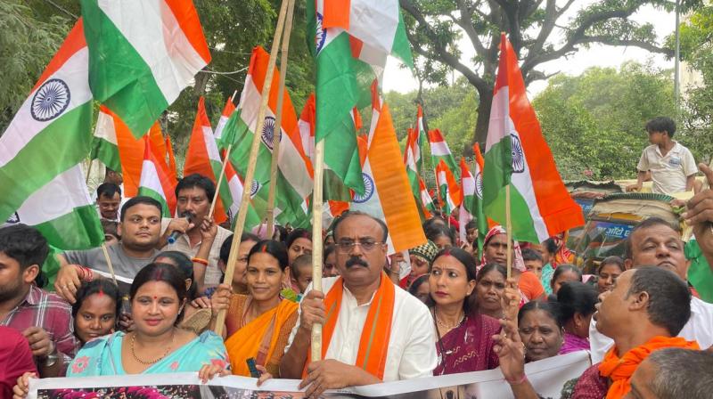 Tricolor Yatra was taken out to salute the bravery of the army news in hindi Tricolor Yatra was taken out to salute the bravery of the army news in hindi
