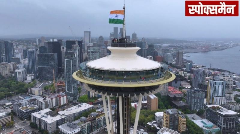 Indian tricolor was hoisted for the first time on Seattle's Space Needle news in hindi