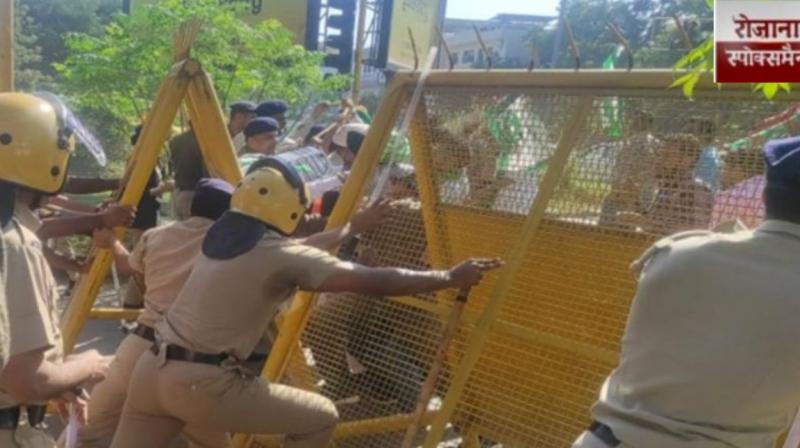 Farmer organizations entered Chandigarh by breaking the barricades put up by Chandigarh Police news in hindi