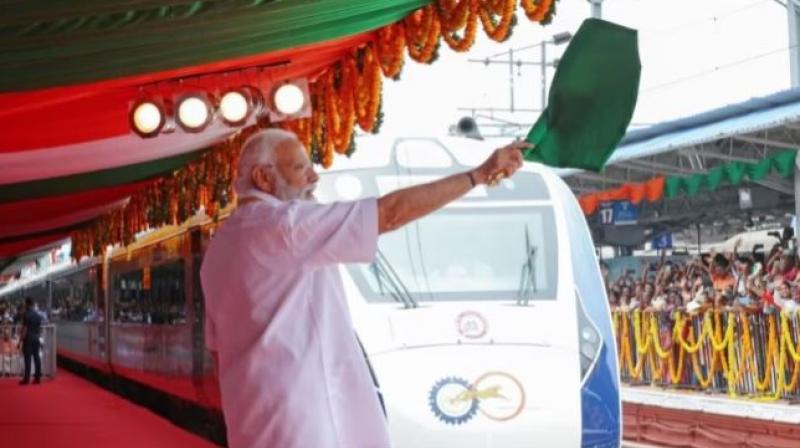 PM Modi flagged off Odisha's first 'Vande Bharat Express'