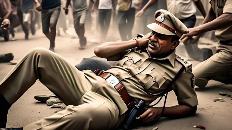 Bihar Police team attacked in Bhagalpur, 5 policemen injured news In Hindi