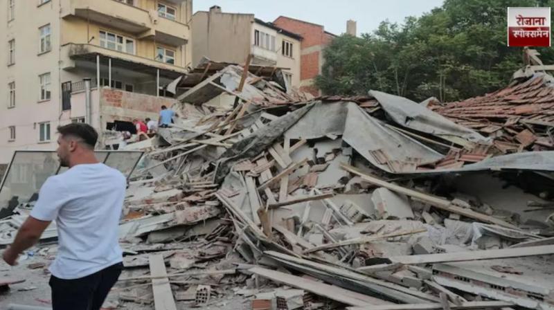 Earthquake jolts Turkey, three buildings collapse news in hindi 
