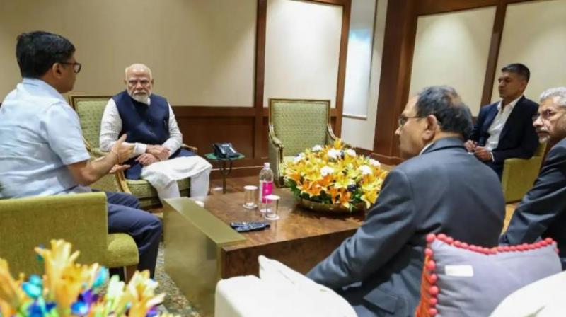 PM Modi held a meeting after the terrorist attack in Jammu and Kashmir news in hindi PM Modi held a meeting after the terrorist attack in Jammu and Kashmir news in hindi