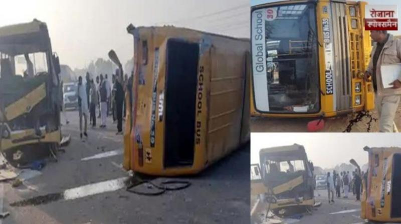  Two school buses collide in Rohtak 