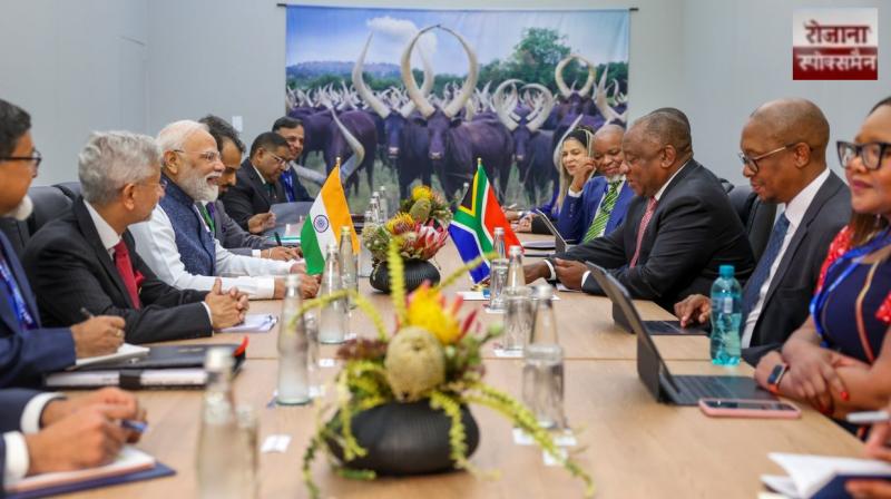 PM Modi holds bilateral talks with South African President Cyril Ramaphosa