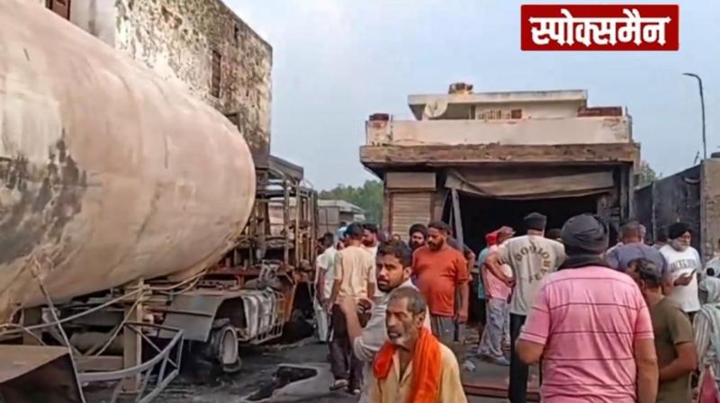 LPG tanker explosion in Hoshiarpur, 4 killed, 23 injured news in hindi 