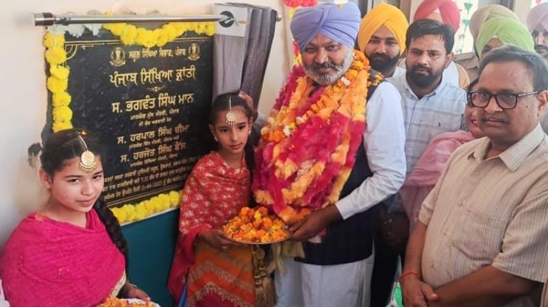 Harpal Cheema inaugurates Rs 41.28 lakh under Punjab Education Revolution news in hindi