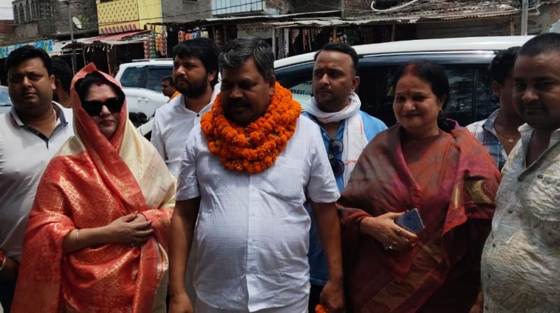 Manjubala welcomed Bihar Pradesh Congress in-charge secretary Pasi in Lauriya news in hindi Manjubala welcomed Bihar Pradesh Congress in-charge secretary Pasi in Lauriya news in hindi