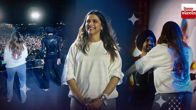 Deepika Padukone reached Diljit Dosanjh concert Video News In Hindi