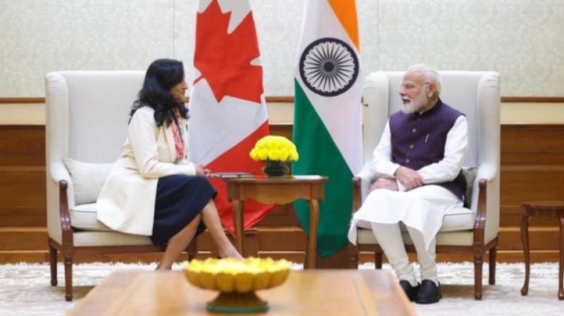 Canadian Foreign Minister Anita Anand meets PM Modi news in hindi