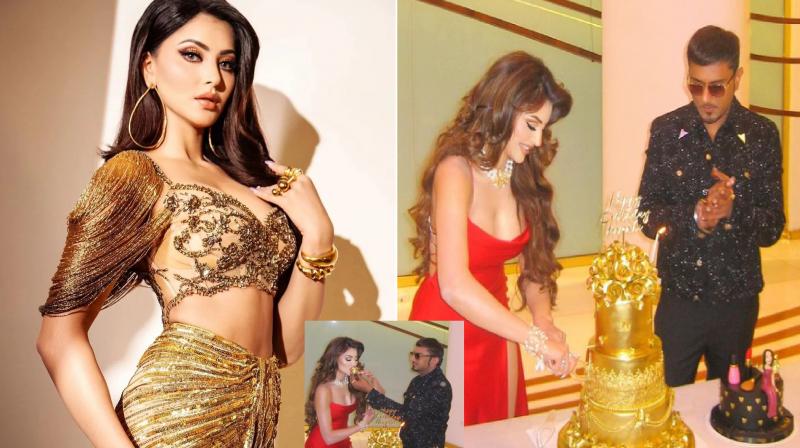 Happy Birthday Urvashi Rautela: Urvashi cut the most expensive cake on her birthday, the actress was seen with 24 carat gold. Happy Birthday Urvashi Rautela: Urvashi cut the most expensive cake on her birthday, the actress was seen with 24 carat gold.