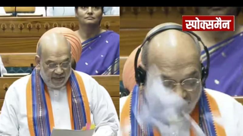 PM-CM removal bill copies torn and thrown at Amit Shah face news in hindi 