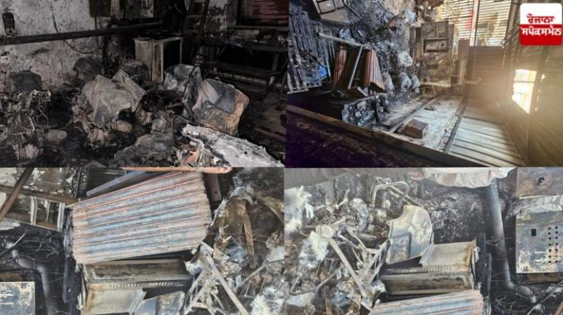 Huge fire breaks out in Mohali pizza showroom news in hindi