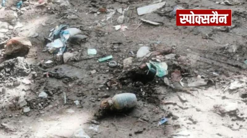 Rusty grenade recovered from garbage heap in Srinagar news in hindi 