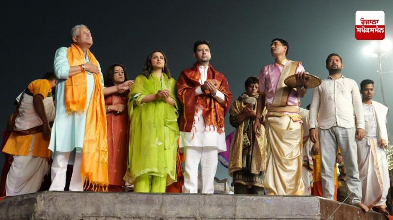 MP Raghav Chadha reached Banaras with his wife Parineeti on birthday