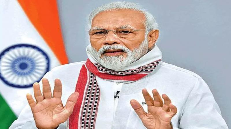 Prime Minister Modi held a meeting with several cabinet ministers in Parliament