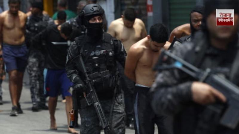 Huge Brazilian raid on Rio gang leaves at least 64 people dead News in Hindi