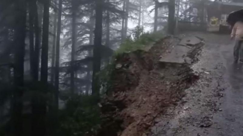 Landslide in Lower Khalini, Shimla Breaking news in hindi 