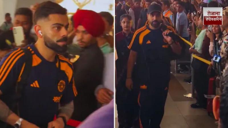 Massive crowd for Virat Kohli, Rohit Sharma at Delhi airport as Team India leave for Australia news in hindi 
