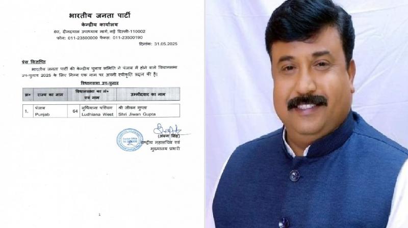 BJP announced its candidate for Ludhiana West by-election News In Hindi BJP announced its candidate for Ludhiana West by-election News In Hindi