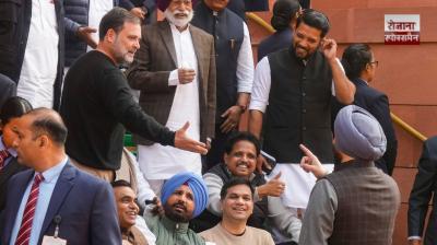 Rahul Gandhi calls Ravneet Bittu ‘traitor,' sparks spat outside Parliament