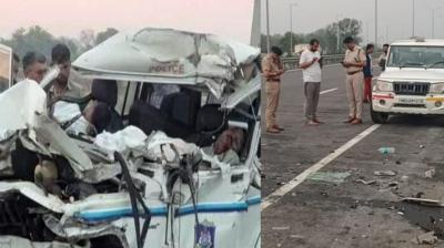 Haryana Road Accident 3 Gujarat police personnel killed News In Hindi
