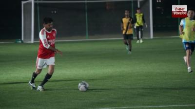 Telangana CM Revanth Reddy Hits Training Ground Ahead Of Face-Off With Lionel Messi