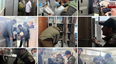 Ganderbal police conduct surprise checks of lockers of doctors and hospital staff across the district
