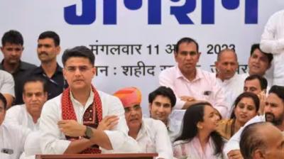 Pilot's journey: Congress leaders meeting in Delhi