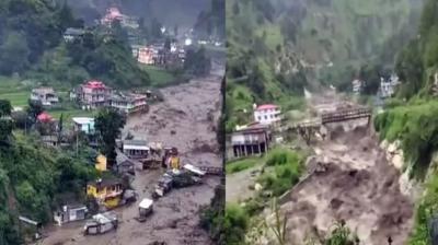 Flood due to cloudburst in himachal pradesh news in hindi
