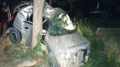 A young man who came from Canada to his village died in a road accident