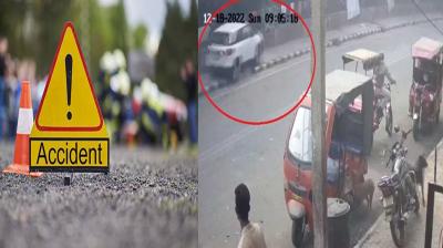 New Delhi: Uncontrollable car crushed three children standing on the footpath