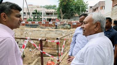 CM Nitish inspected the under-construction tunnel connecting Bihar Museum news in hindi