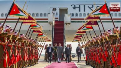 Pm Modi ceremonial welcome in amman marks start of historical bilateral visit