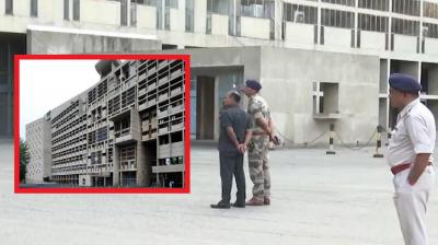 haryana civil secretariat in chandigarh hoax bomb threat news in hindi