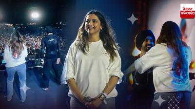 Deepika Padukone reached Diljit Dosanjh concert Video News In Hindi