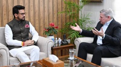 Netflix CEO Ted Sarandos meets Information and Broadcasting Minister Anurag Thakur