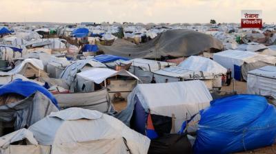 Rain causes flooding in camps in Gaza