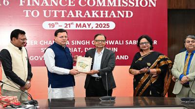 CM Dhami highlighted the financial needs of the state before the 16th Finance Commission